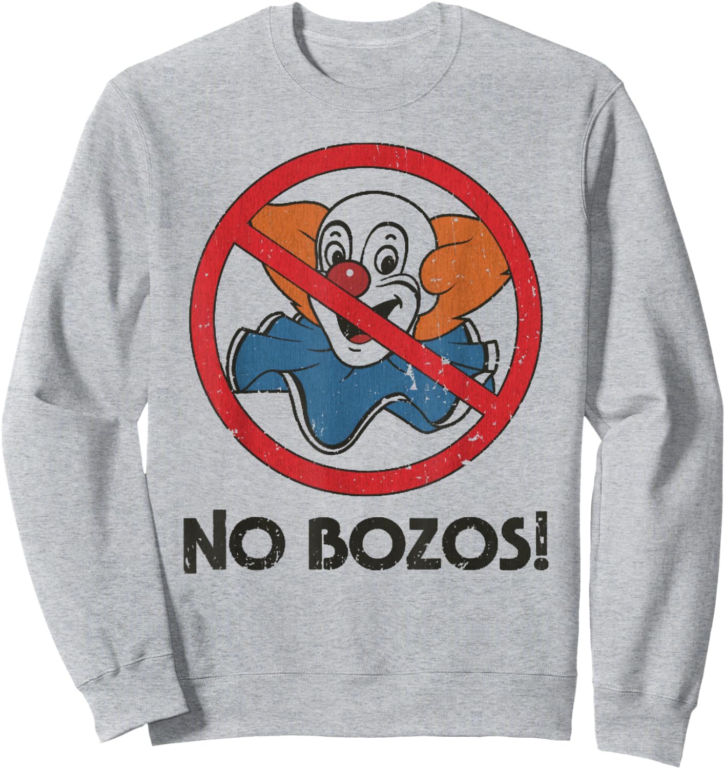 Vintage No Bozos 1983 Clowns Sweatshirt - Sweatshirt | Ash