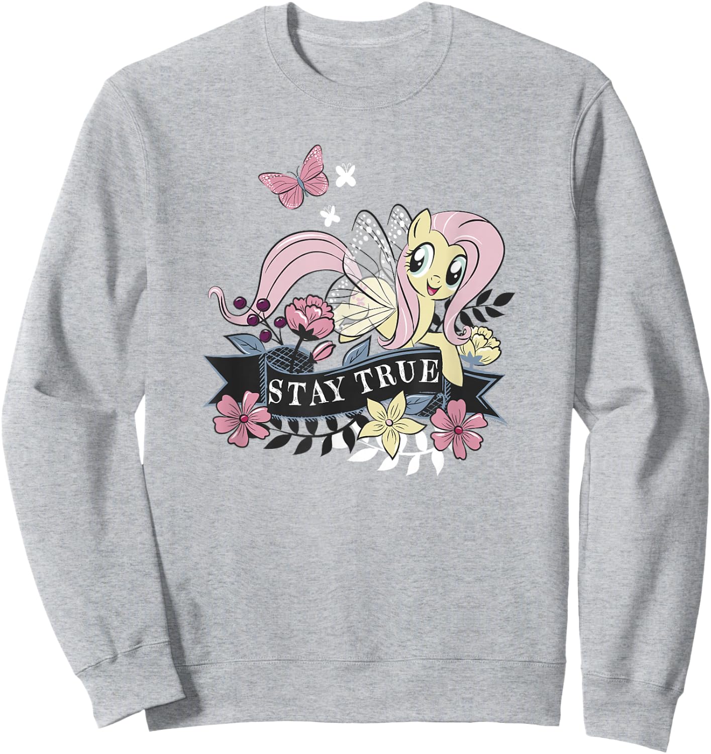 My Little Pony: Friendship is Magic Fluttershy Stay True Sweatshirt - Sweatshirt | Ash