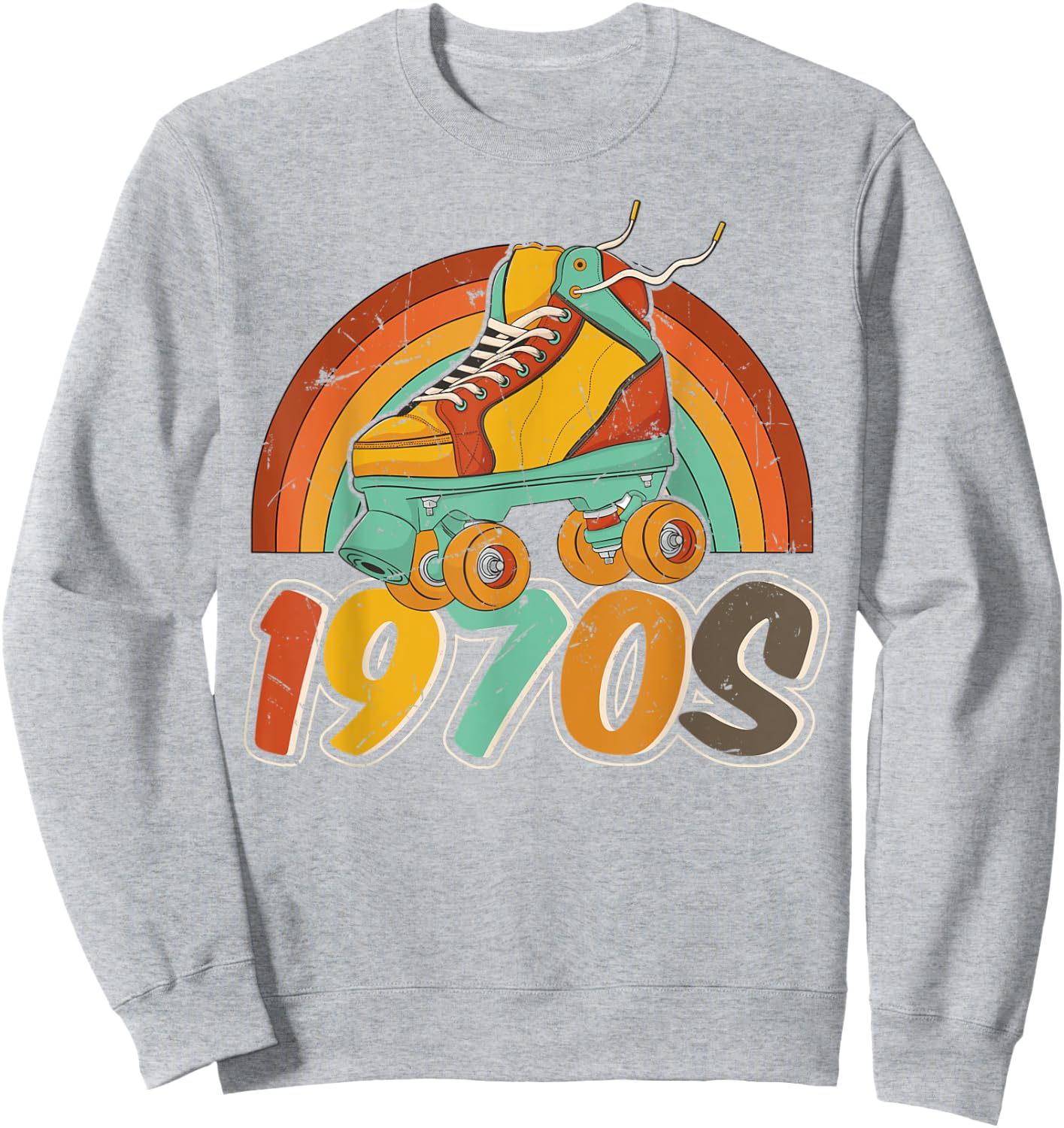 1970's Keep Rolling Funny Toodlers Best Skating Love Sweatshirt - Sweatshirt | Ash