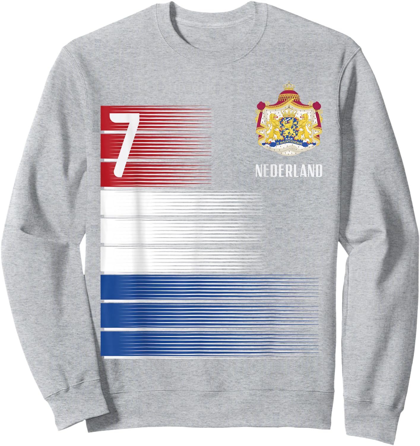Netherlands Flag Number 7 Dutch Soccer Men Women Kids Boys Sweatshirt - Sweatshirt | Ash