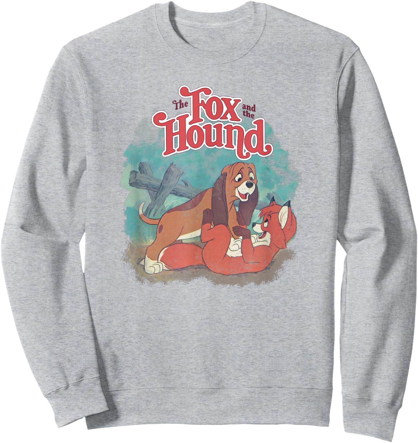 Disney The Fox and The Hound Vintage Classic Poster Sweatshirt - Sweatshirt | Ash