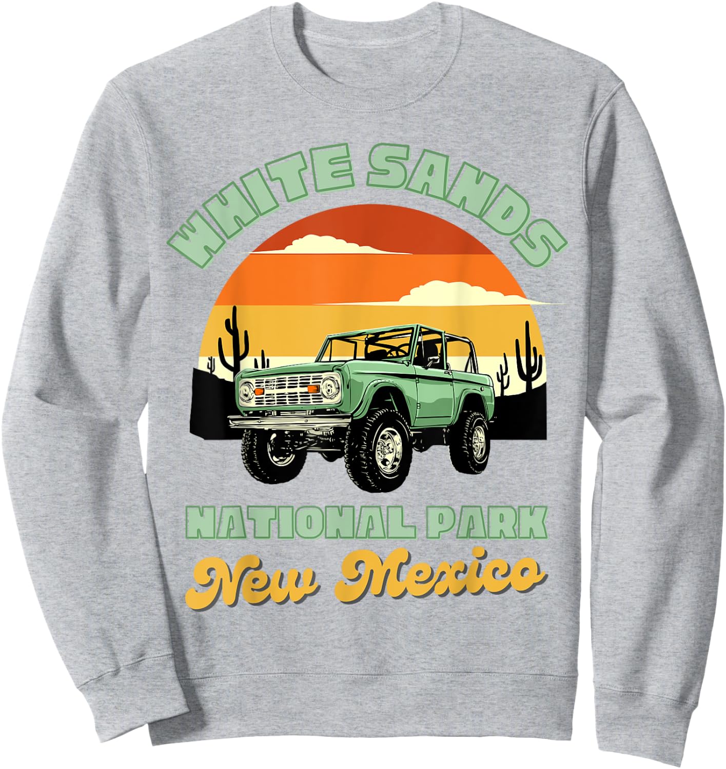 White Sands National Park New Mexico Retro Souvenir Travel Sweatshirt - Sweatshirt | Ash