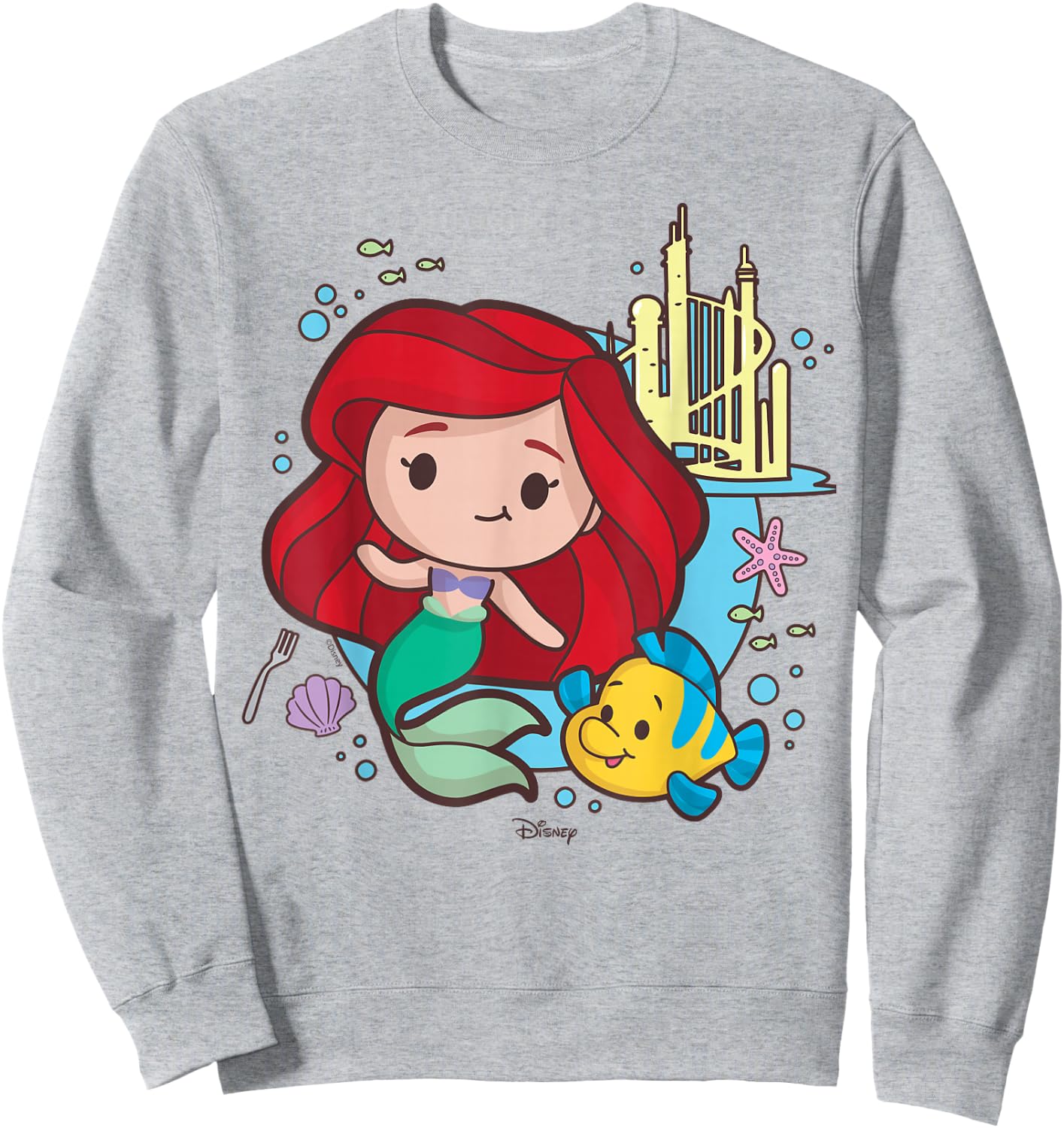 Disney Princess - Ariel and Flounder Sweatshirt - Sweatshirt | Ash
