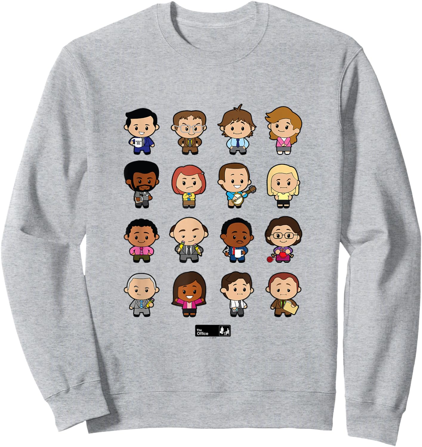 The Office Cute Characters Sweatshirt - Sweatshirt | Ash