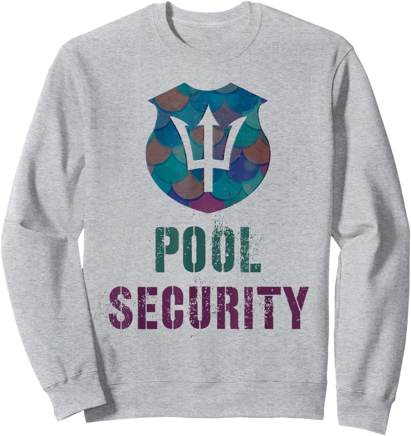 Funny POOL SECURITY Vacay Police Off Duty Lifeguards Merdad Sweatshirt - Sweatshirt | Ash