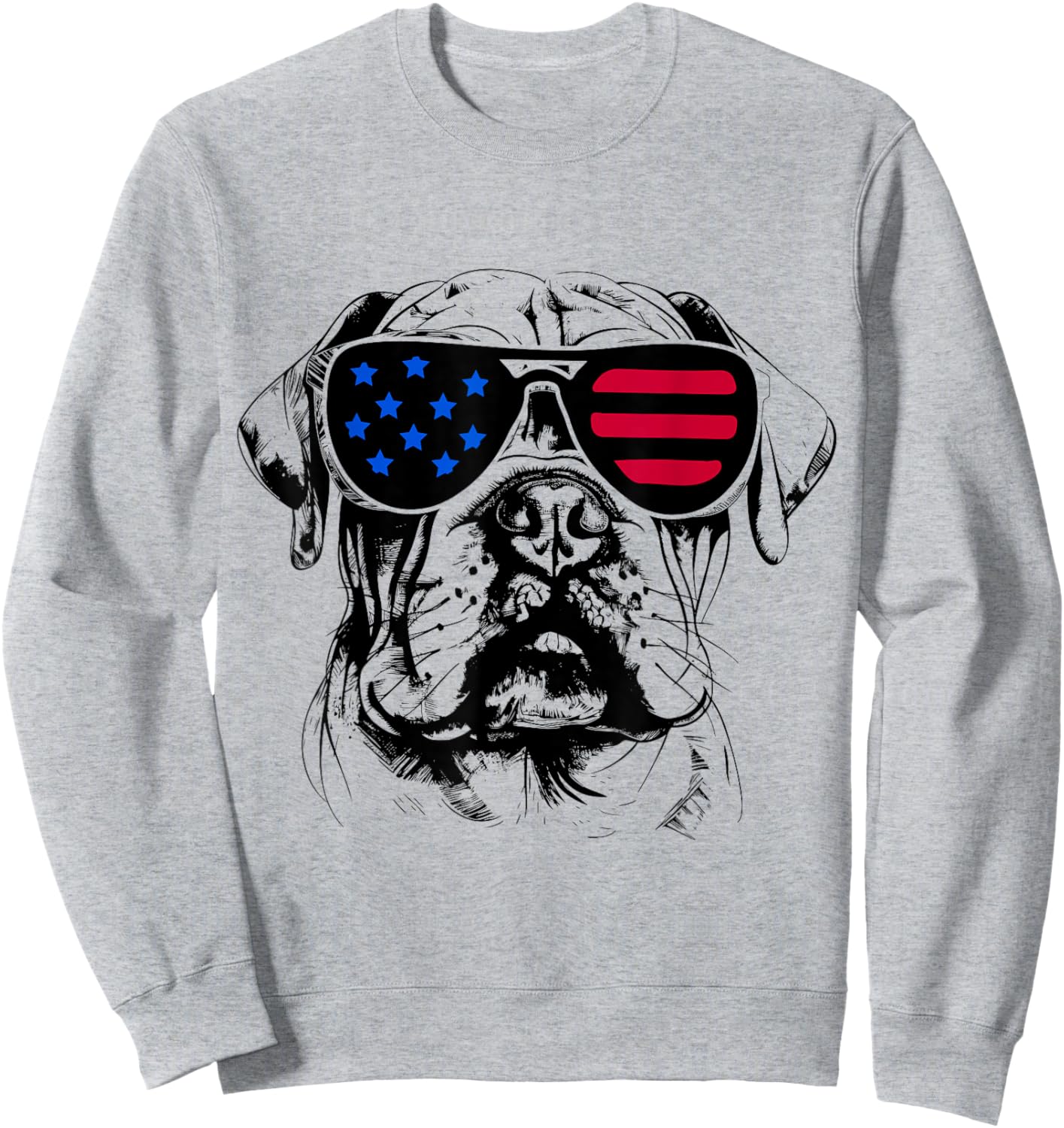 Beabull Dog 4th July America USA Flag Sweatshirt - Sweatshirt | Ash