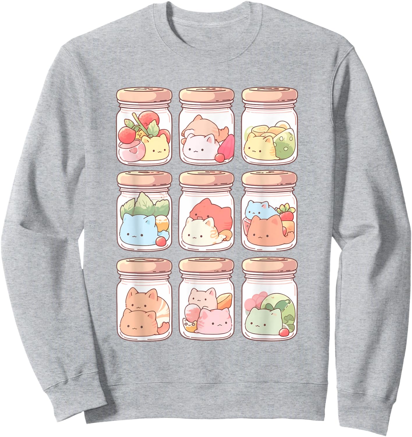 Kawaii Chibi Cats | Japanese Anime Manga Decora Aesthetic Sweatshirt - Sweatshirt | Ash