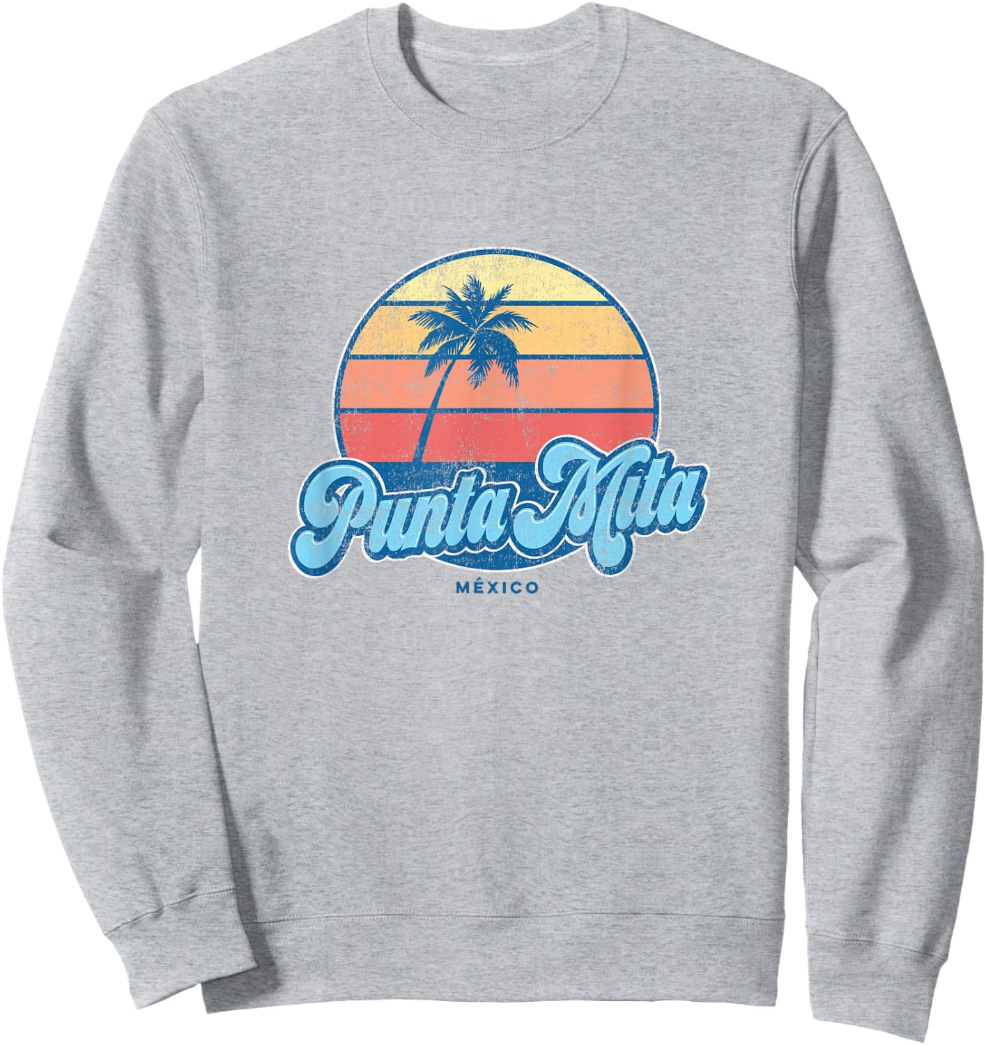 Vintage Punta Mita Mexico Classic 70s Retro Surfer Sweatshirt - Sweatshirt | Ash