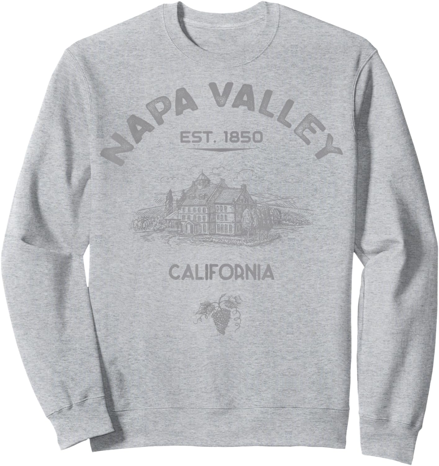 Napa Valley California Winery Souvenir Sweatshirt - Sweatshirt | Ash