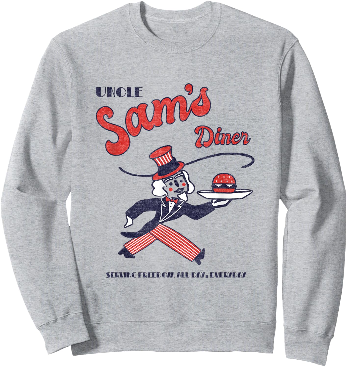 Americana Uncle Sam’s Diner Sweatshirt - Sweatshirt | Ash