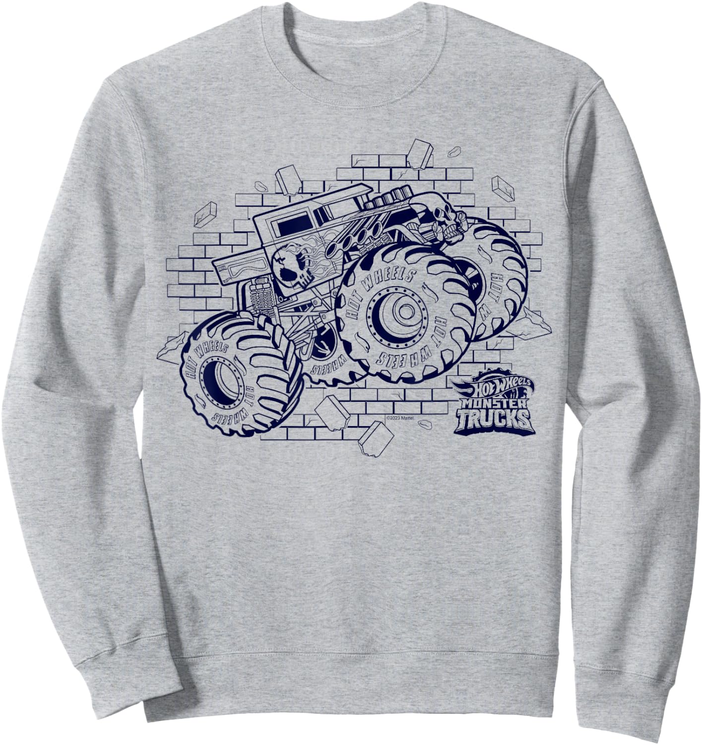 Hot Wheels - Bone Shaker Monster Truck Sweatshirt - Sweatshirt | Ash