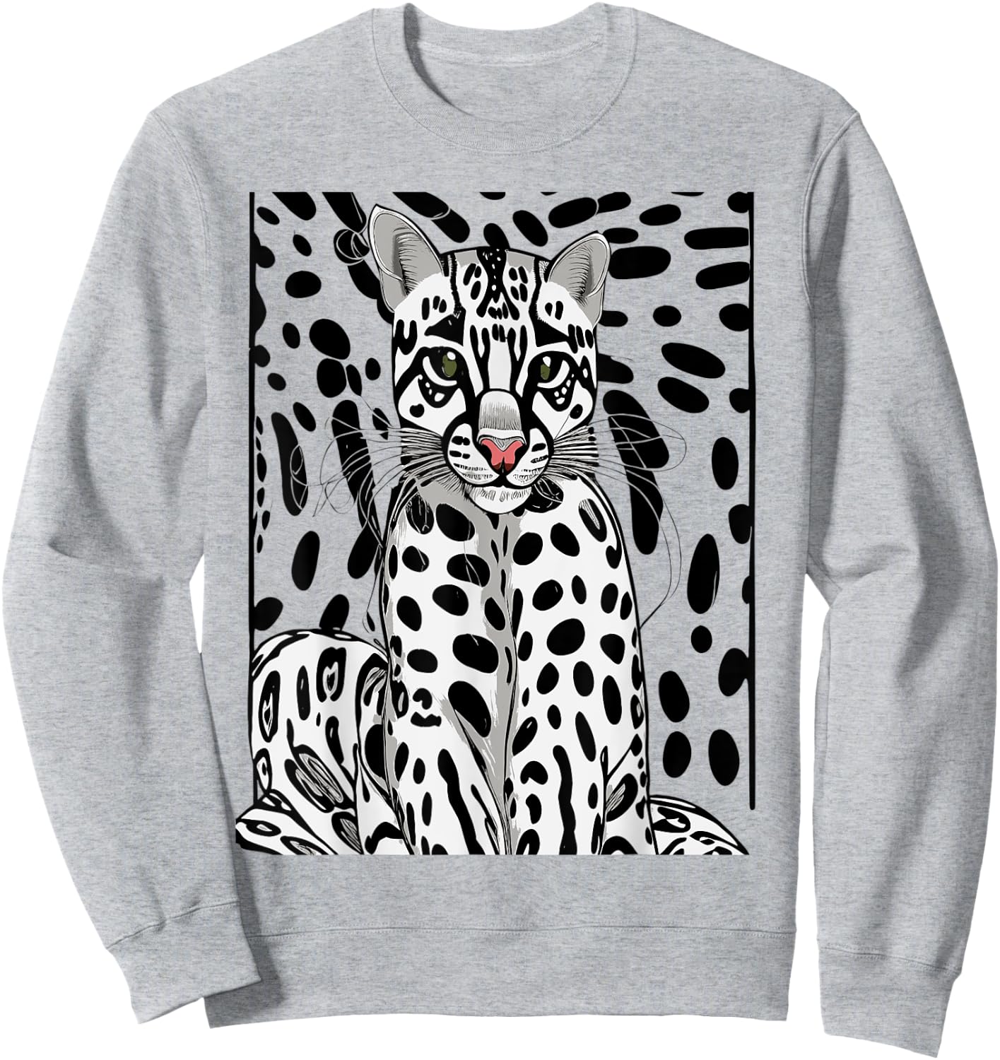 Ocelot Cat Sweatshirt - Sweatshirt | Ash