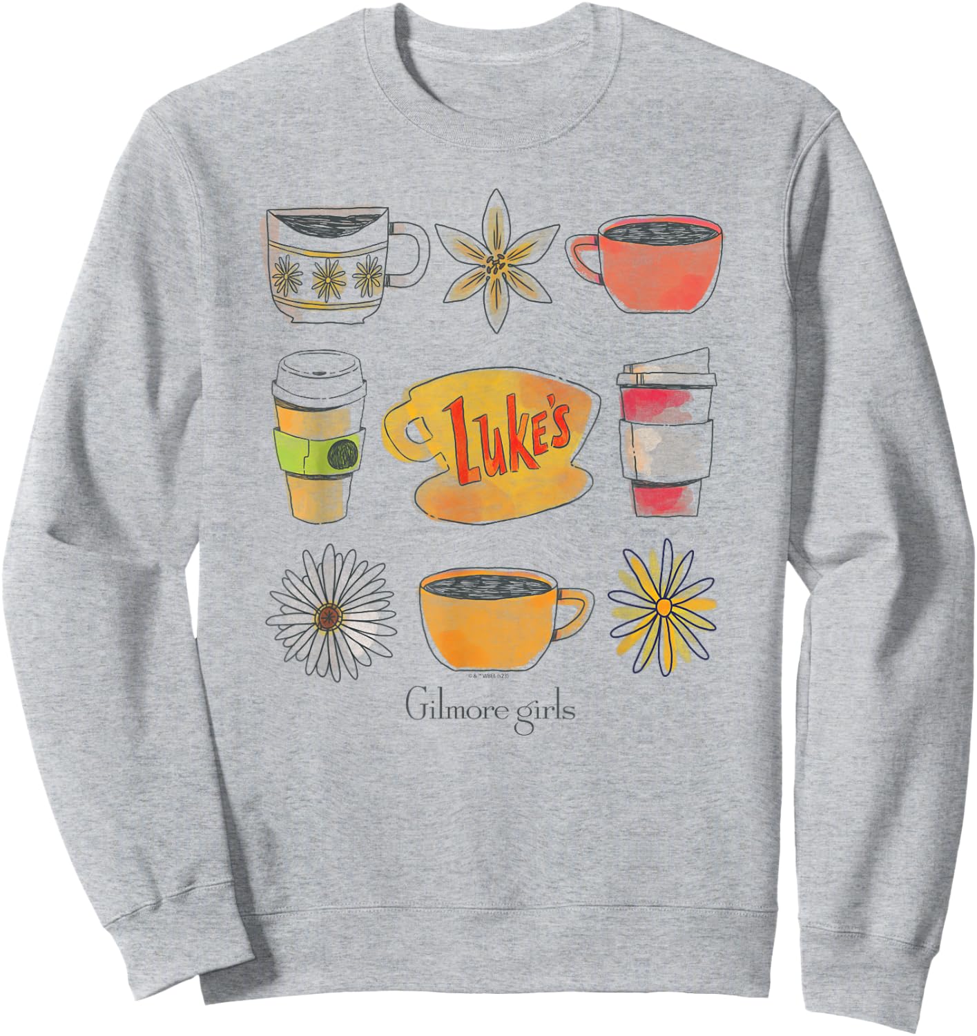 Gilmore Girls - Lukes Coffee Grid Sweatshirt - Sweatshirt | Ash
