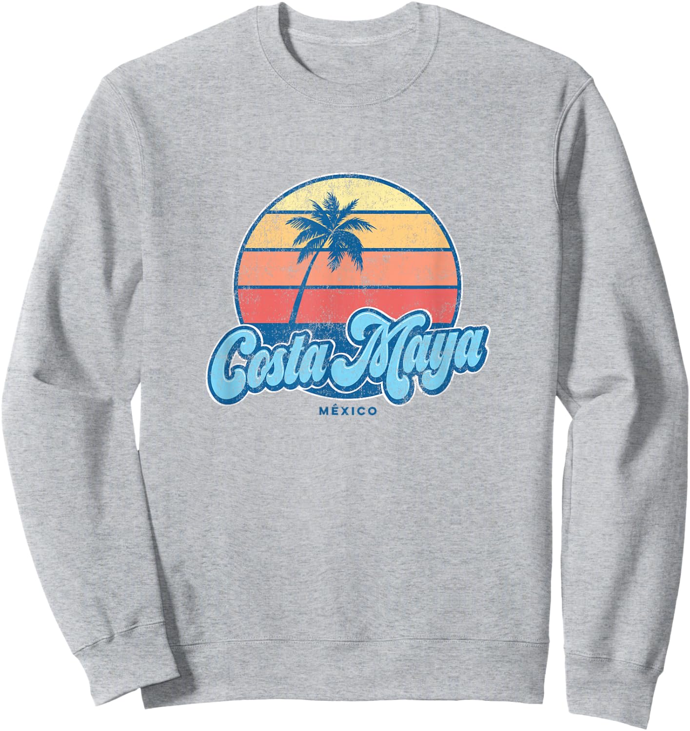Vintage Costa Maya Mexico Classic 70s Retro Surfer Sweatshirt - Sweatshirt | Ash