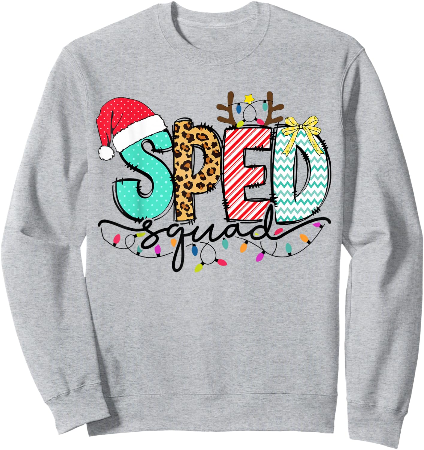 SPED Squad Special Education Teacher Autism Christmas Women Sweatshirt - Sweatshirt | Ash