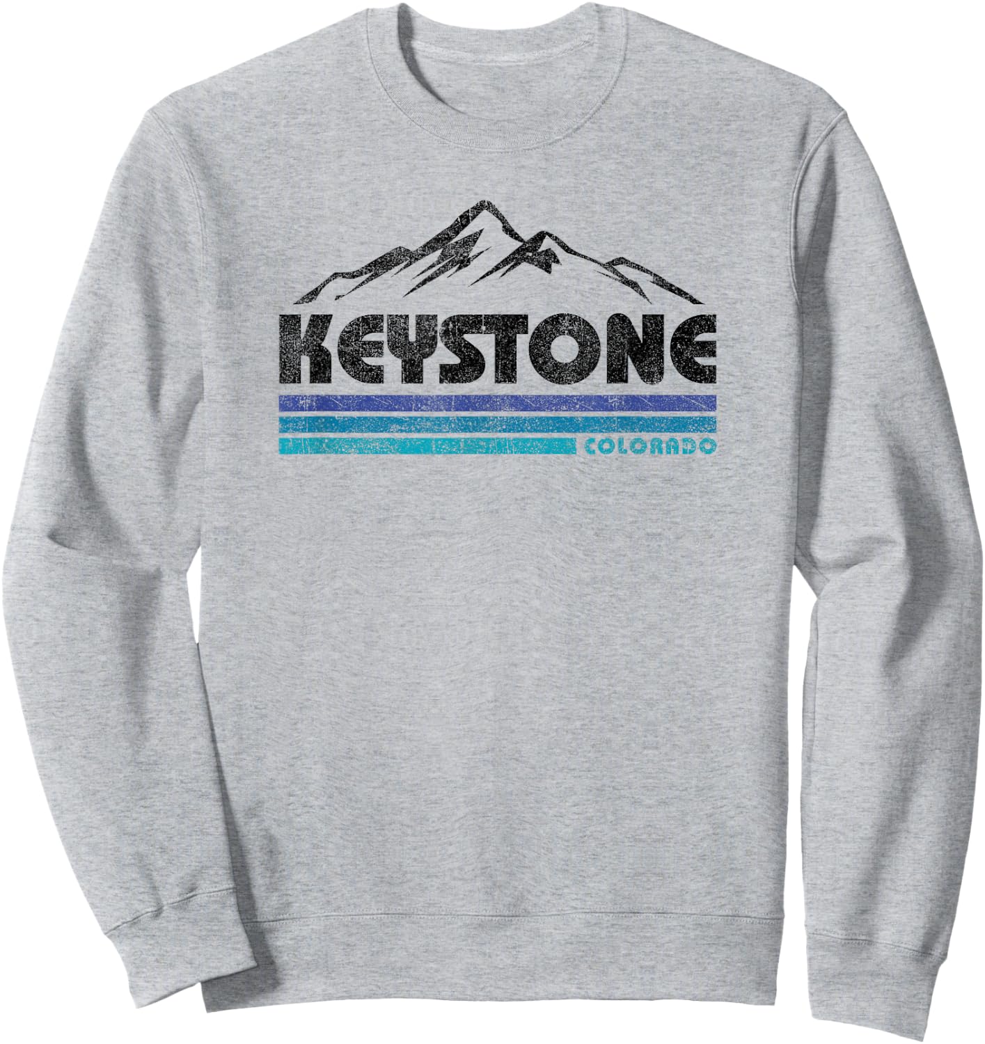 Keystone Colorado Retro Throwback Souvenir Sweatshirt - Sweatshirt | Ash