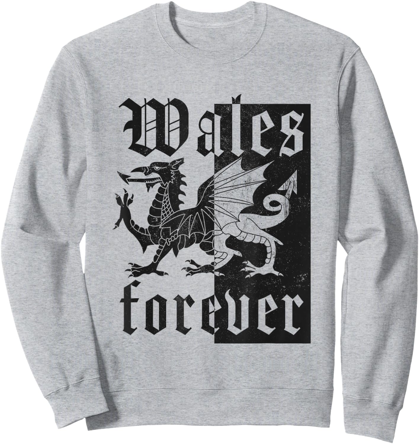 Wales Forever Cymru Am Byth Welsh Dragon Welshman Sweatshirt - Sweatshirt | Ash