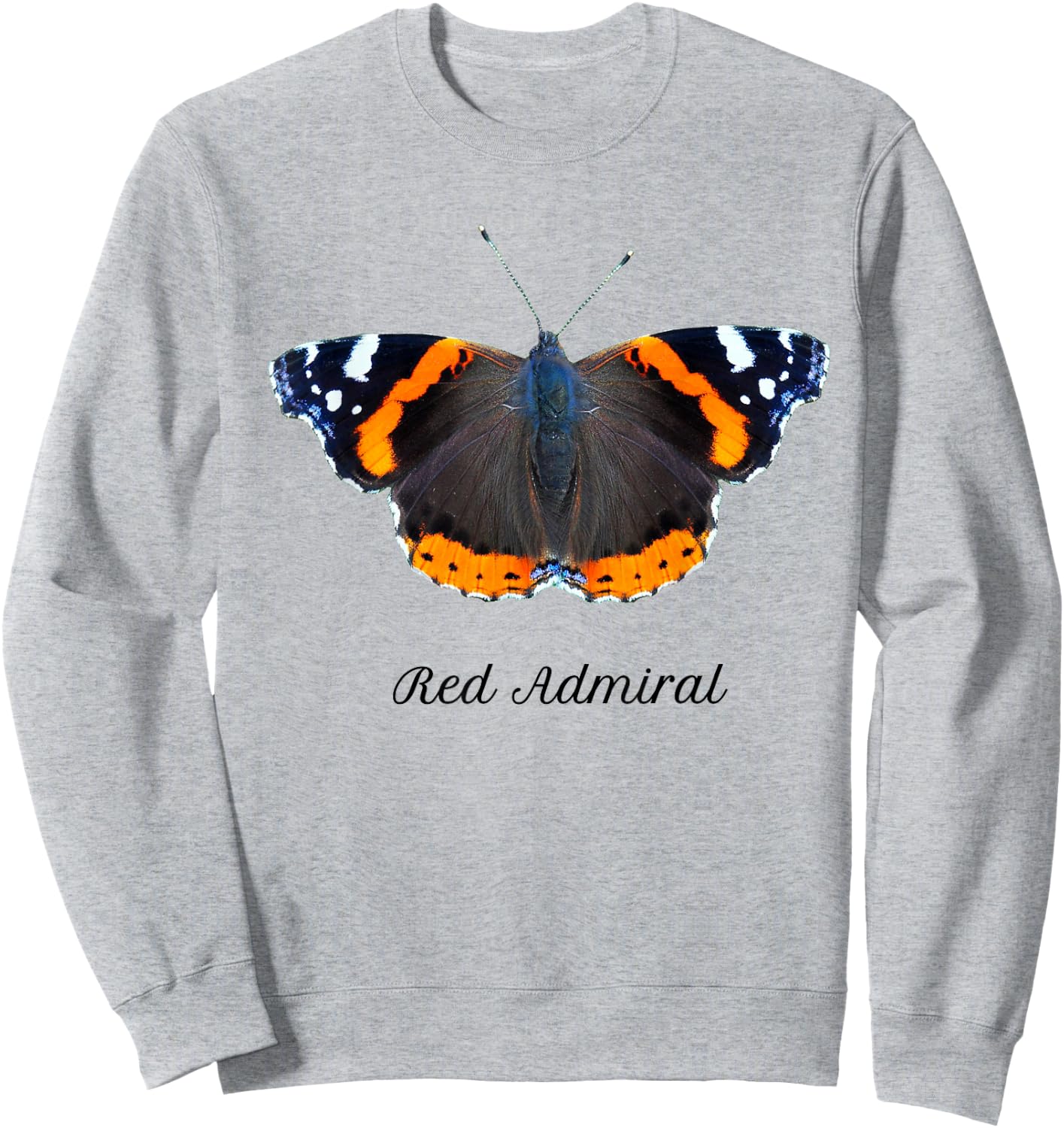 Red Admiral Butterfly Sweatshirt - Sweatshirt | Ash