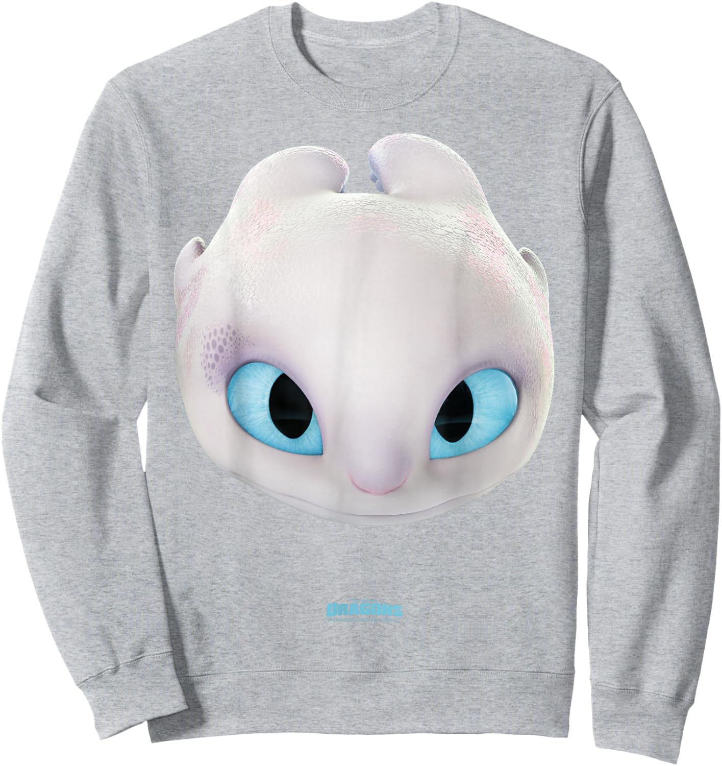 DreamWorks Dragons Light Fury Big Face Costume 3D Sweatshirt - Sweatshirt | Ash