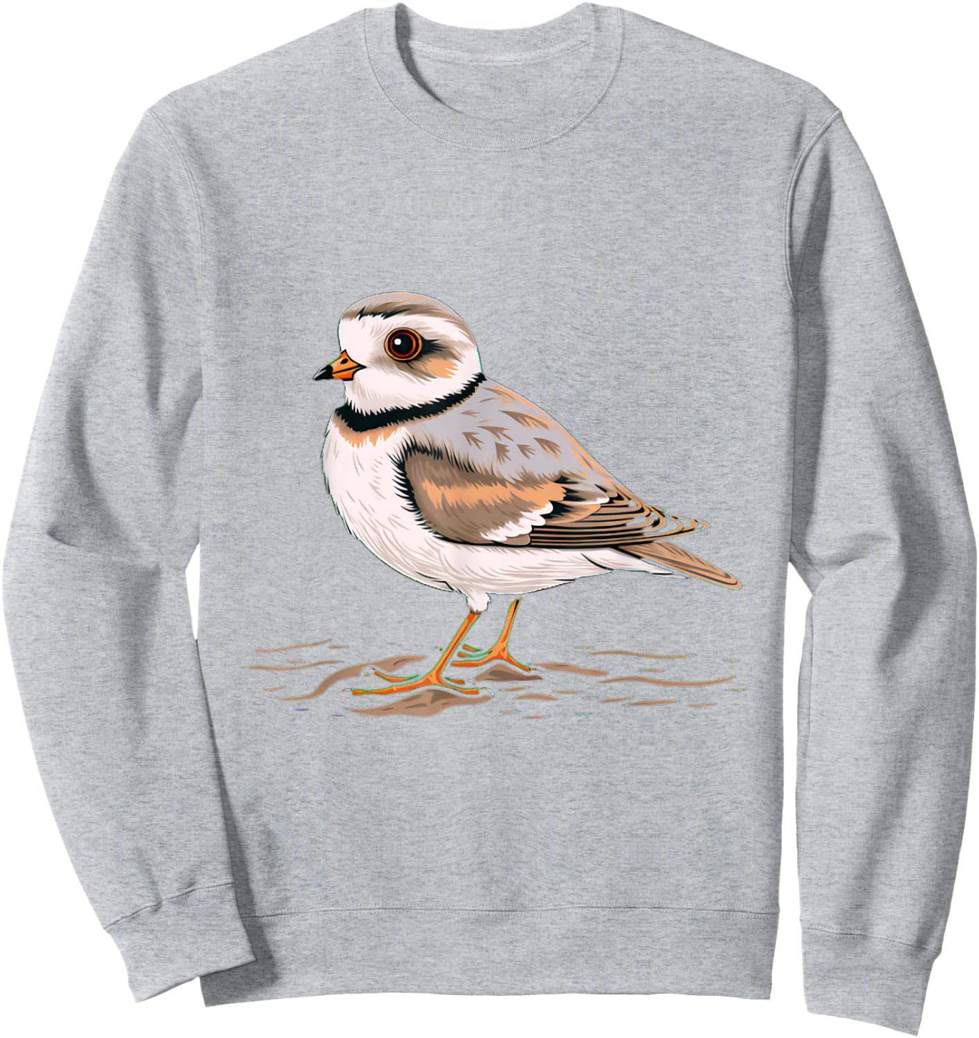 Piping Plover Bird Sweatshirt - Sweatshirt | Ash