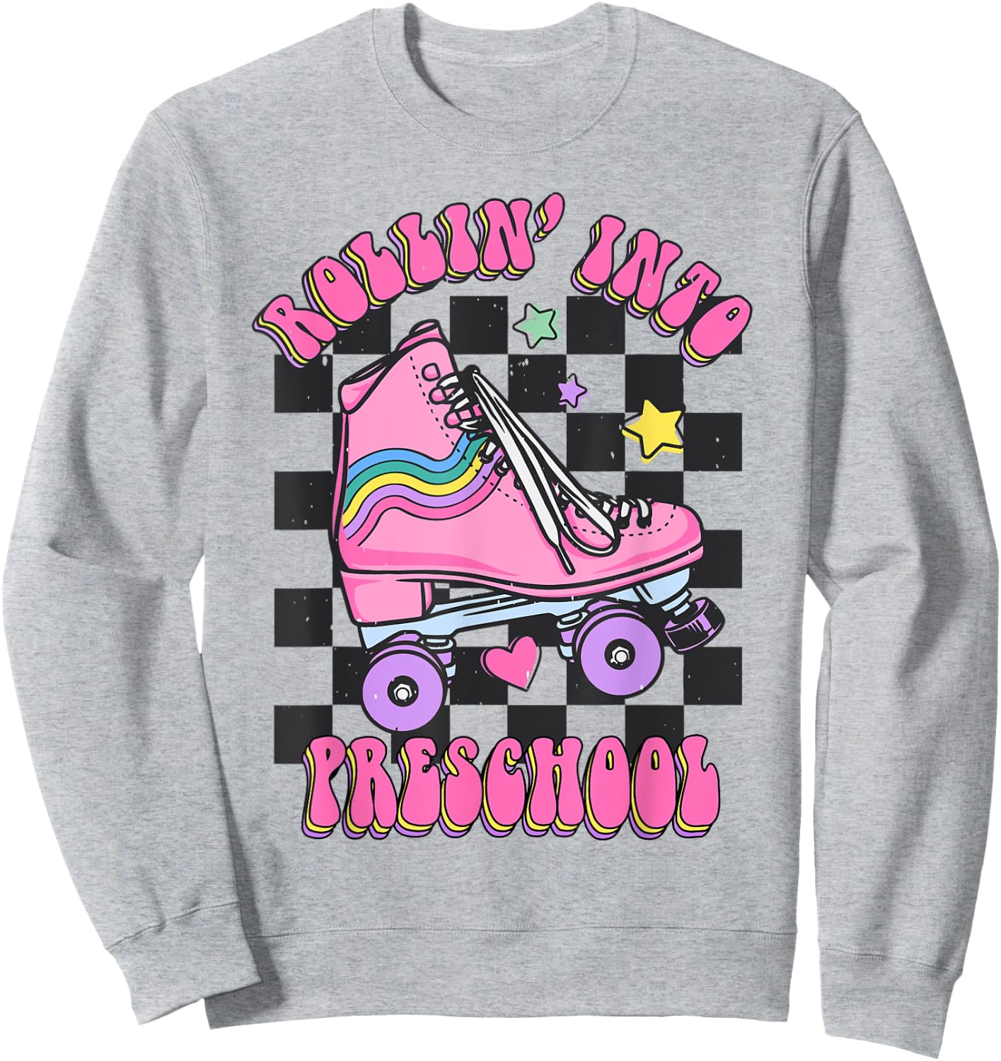 Kids Back To School Skating Rollin Into Preschool Sweatshirt - Sweatshirt | Ash