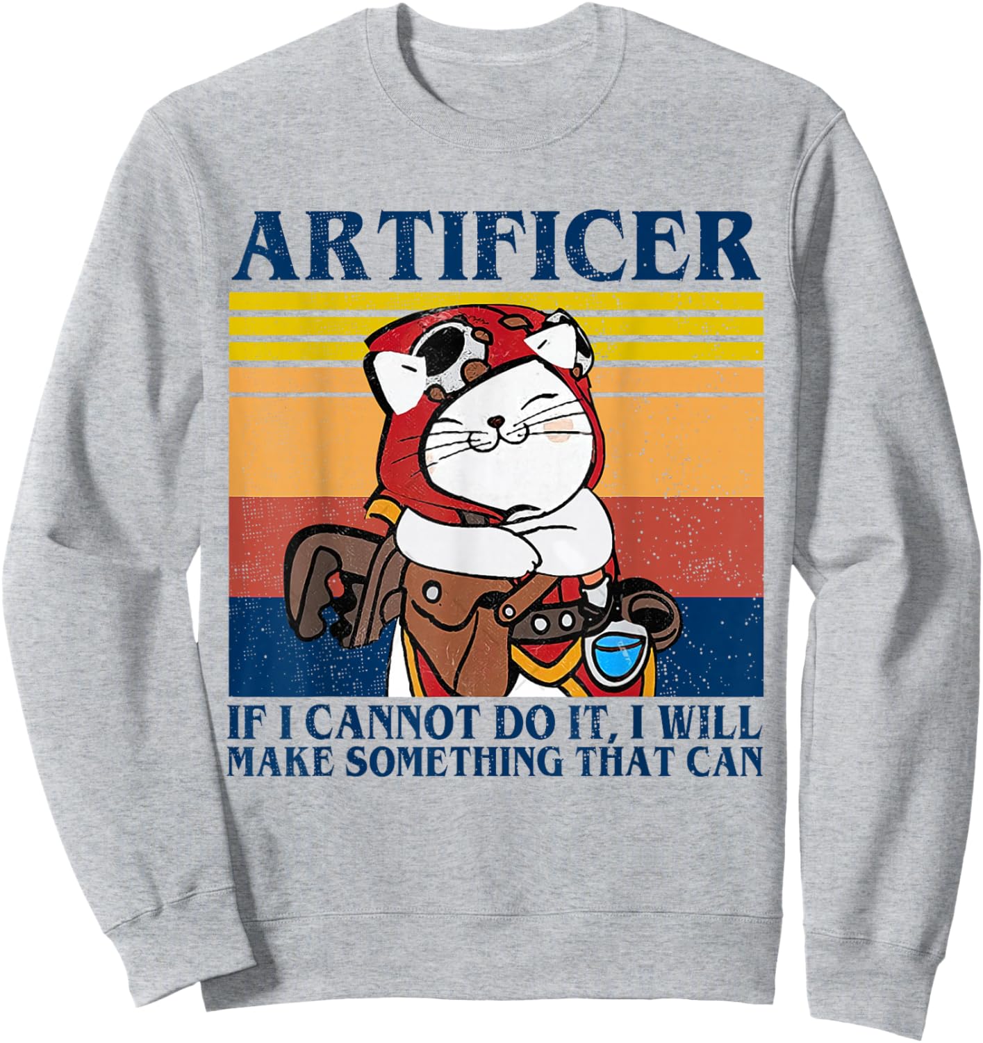 Roleplaying Dice Gamer Dragon Artificer Make Something Can Sweatshirt - Sweatshirt | Ash
