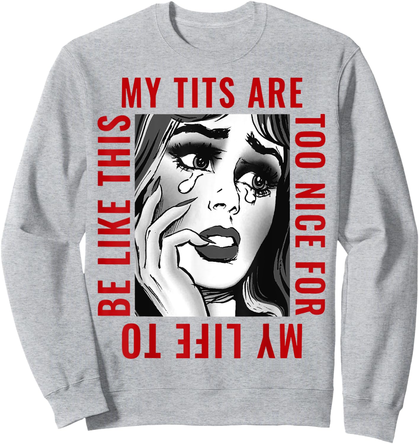 My Tits'ss Are Too Nice For My Life To Be Like This Funny Sweatshirt - Sweatshirt | Ash