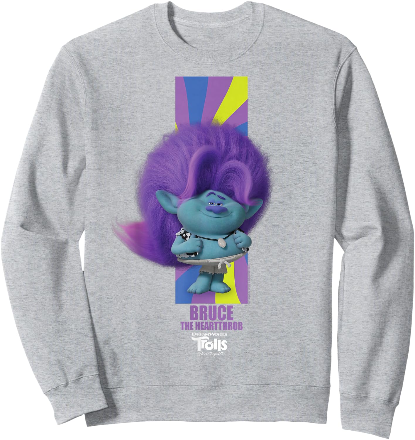 DreamWorks Trolls Band Together BroZone Spruce Bruce Sweatshirt - Sweatshirt | Ash