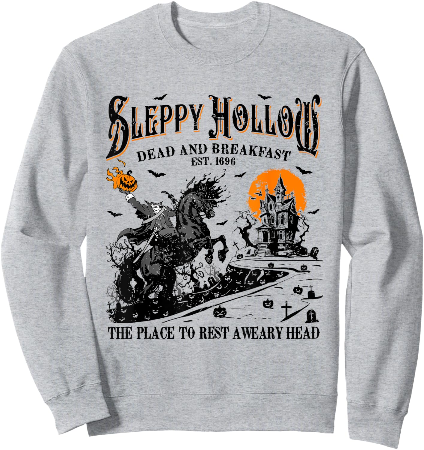 Horseman Halloween Sleepy Hollow Retro Vintage Headless Sweatshirt - Sweatshirt | Ash