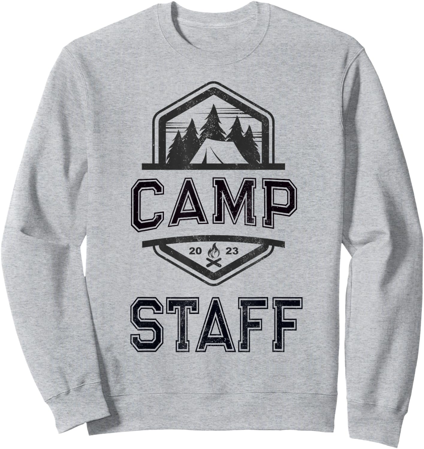 Vintage CAMP STAFF Summer Campground Host Crew Counselor Sweatshirt - Sweatshirt | Ash