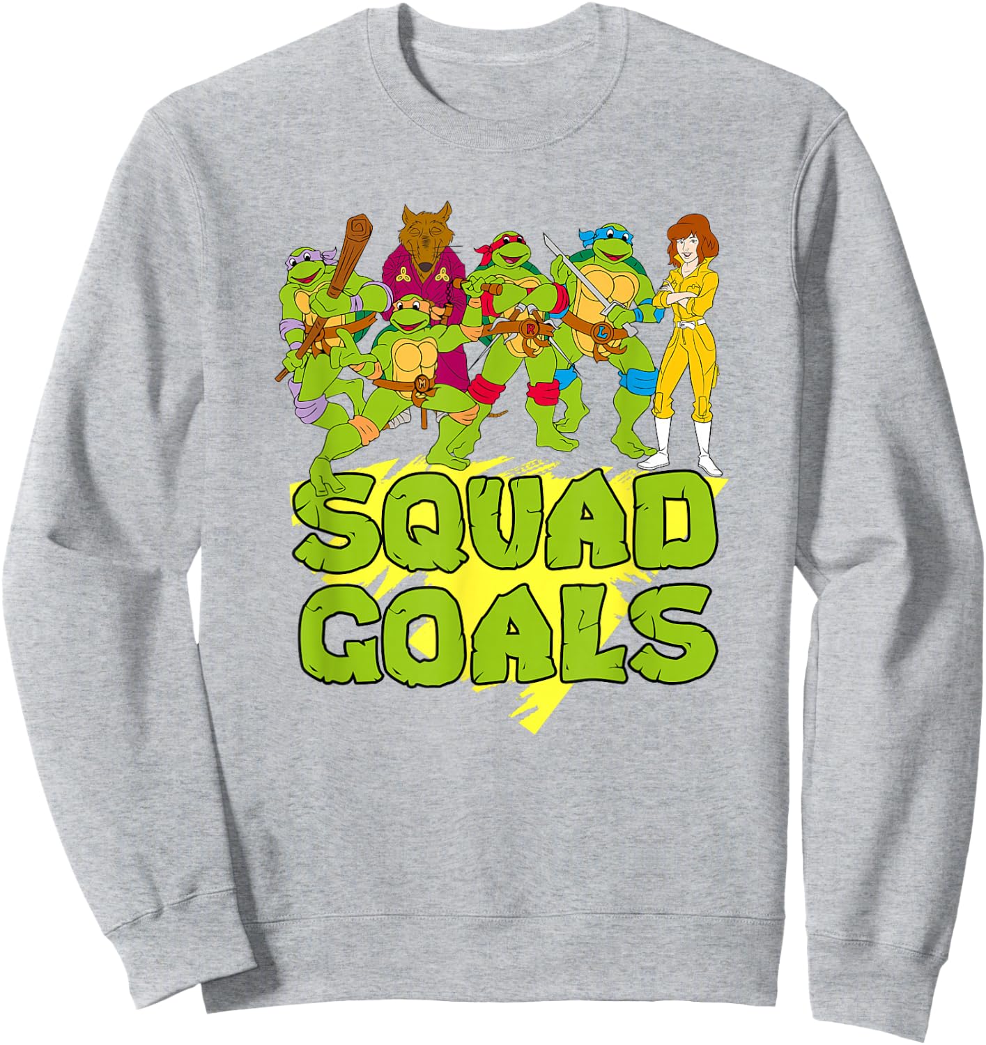 TMNT with Splinter & April - Squad Goals Sweatshirt - Sweatshirt | Ash
