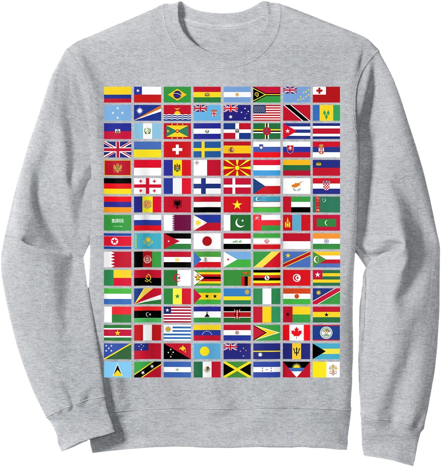 Flags - Over 100 Countries World Geography Vexillology Alt Sweatshirt - Sweatshirt | Ash
