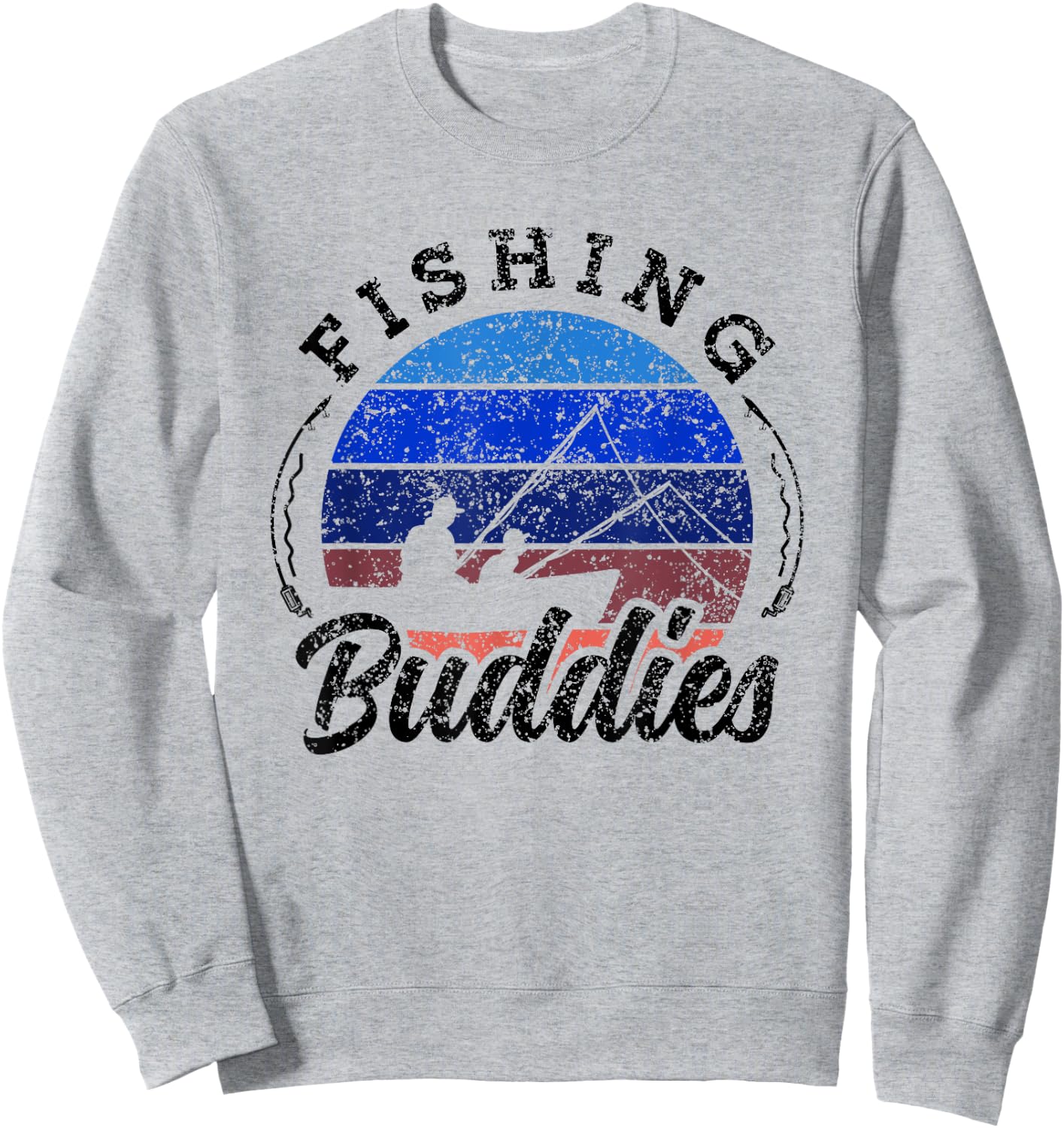 Fishing Buddies Buddy Fisher Fisherman Sweatshirt - Sweatshirt | Ash