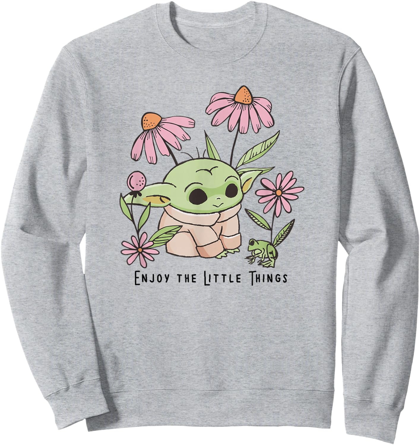 Star Wars: The Mandalorian Grogu Enjoy The Little Things Sweatshirt - Sweatshirt | Ash