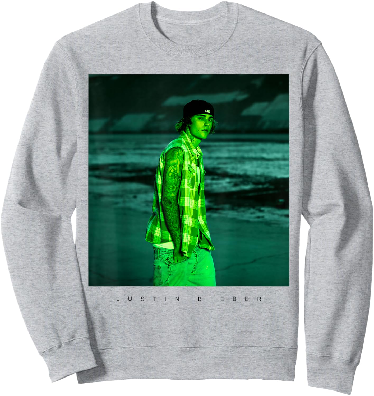 Official Justin Bieber Photo White Sweatshirt - Sweatshirt | Ash