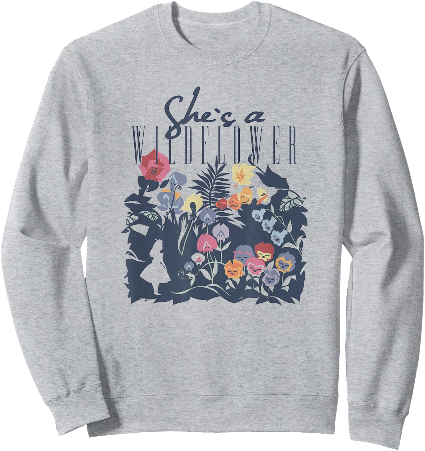 Disney Alice in Wonderland She's A Wildflower Sweatshirt - Sweatshirt | Ash
