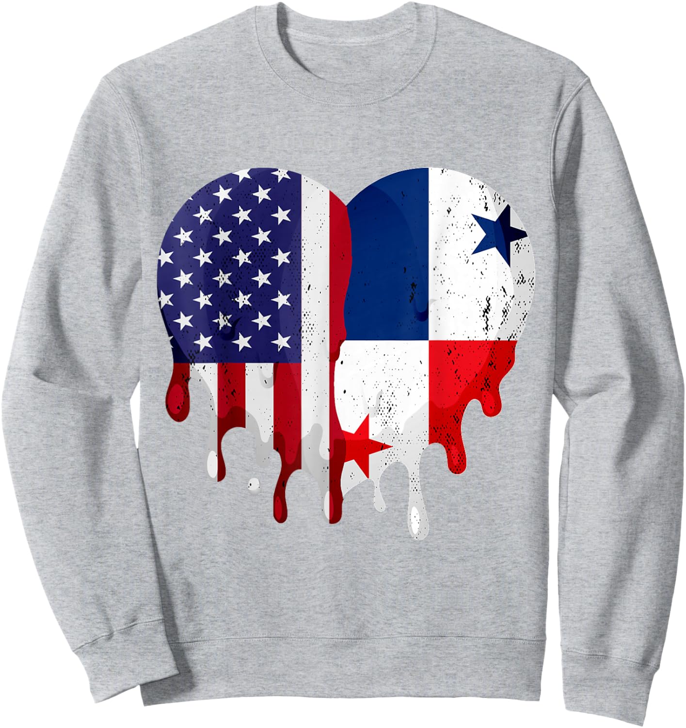 American Panamanian Hispanic Heritage Month Panama Heart Sweatshirt - Sweatshirt | Ash