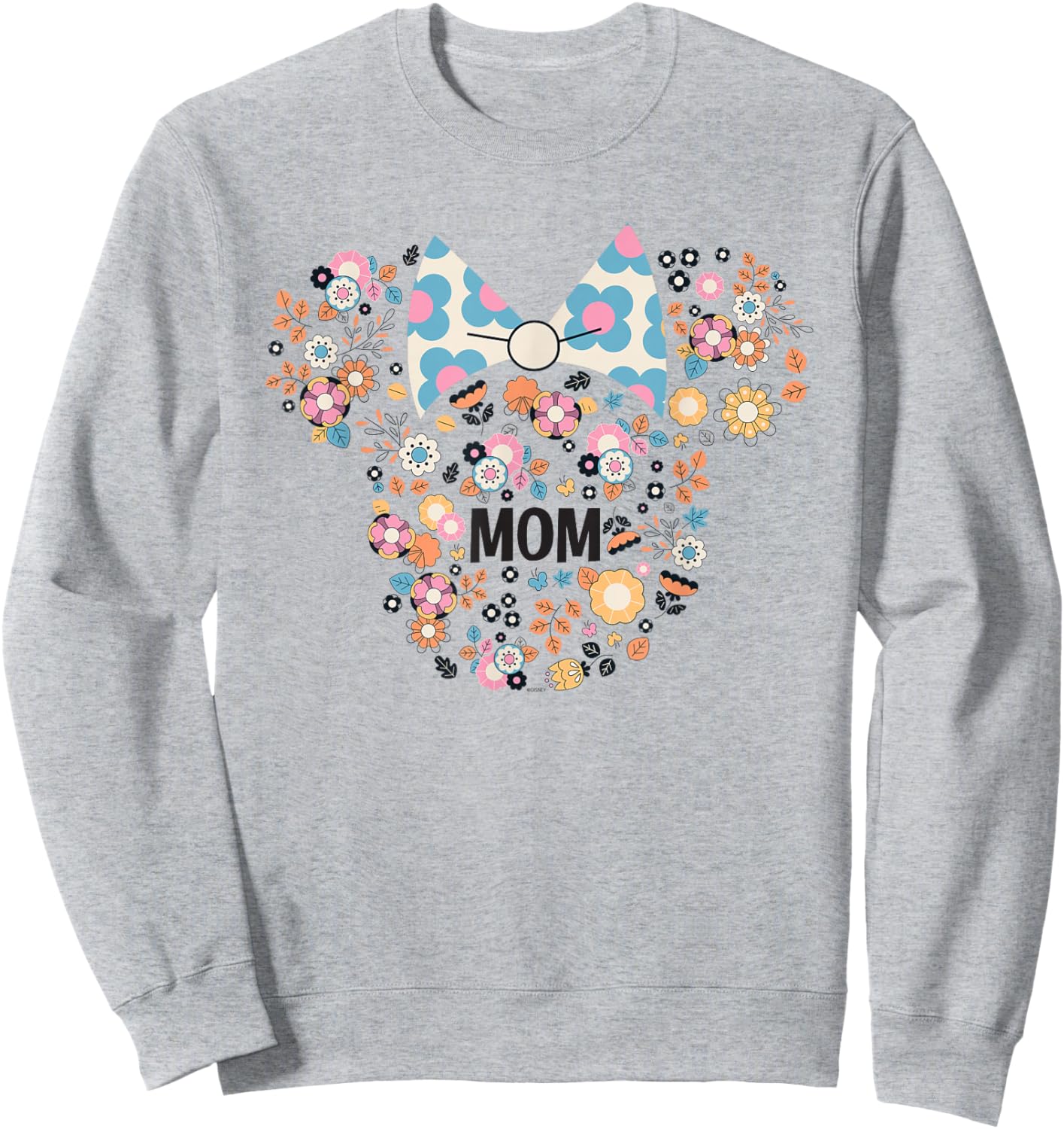 Disney Minnie Mouse Disney Mom Icon Flowers Mother’s Day Small Sweatshirt - Sweatshirt | Ash
