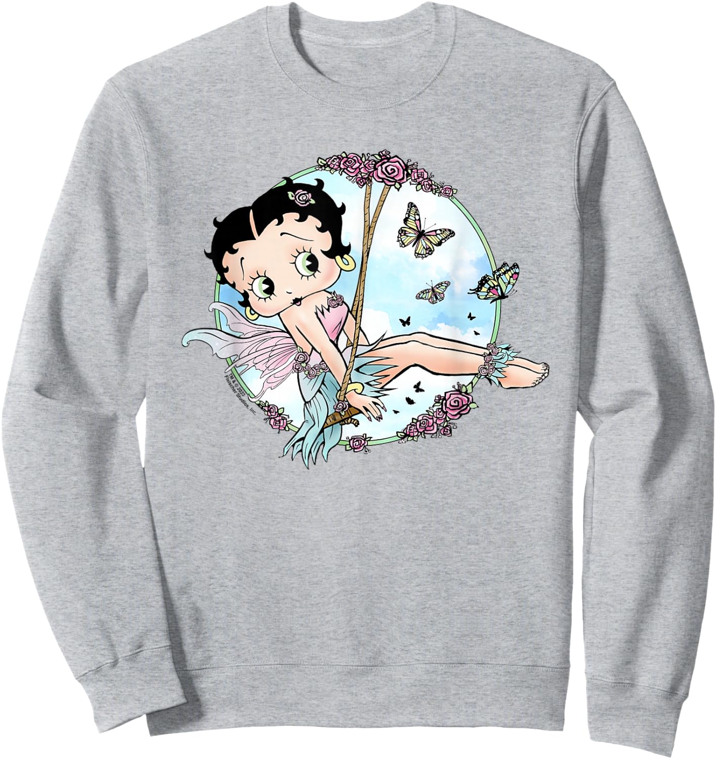 Betty Boop Flower Swing Fairy Sweatshirt - Sweatshirt | Ash
