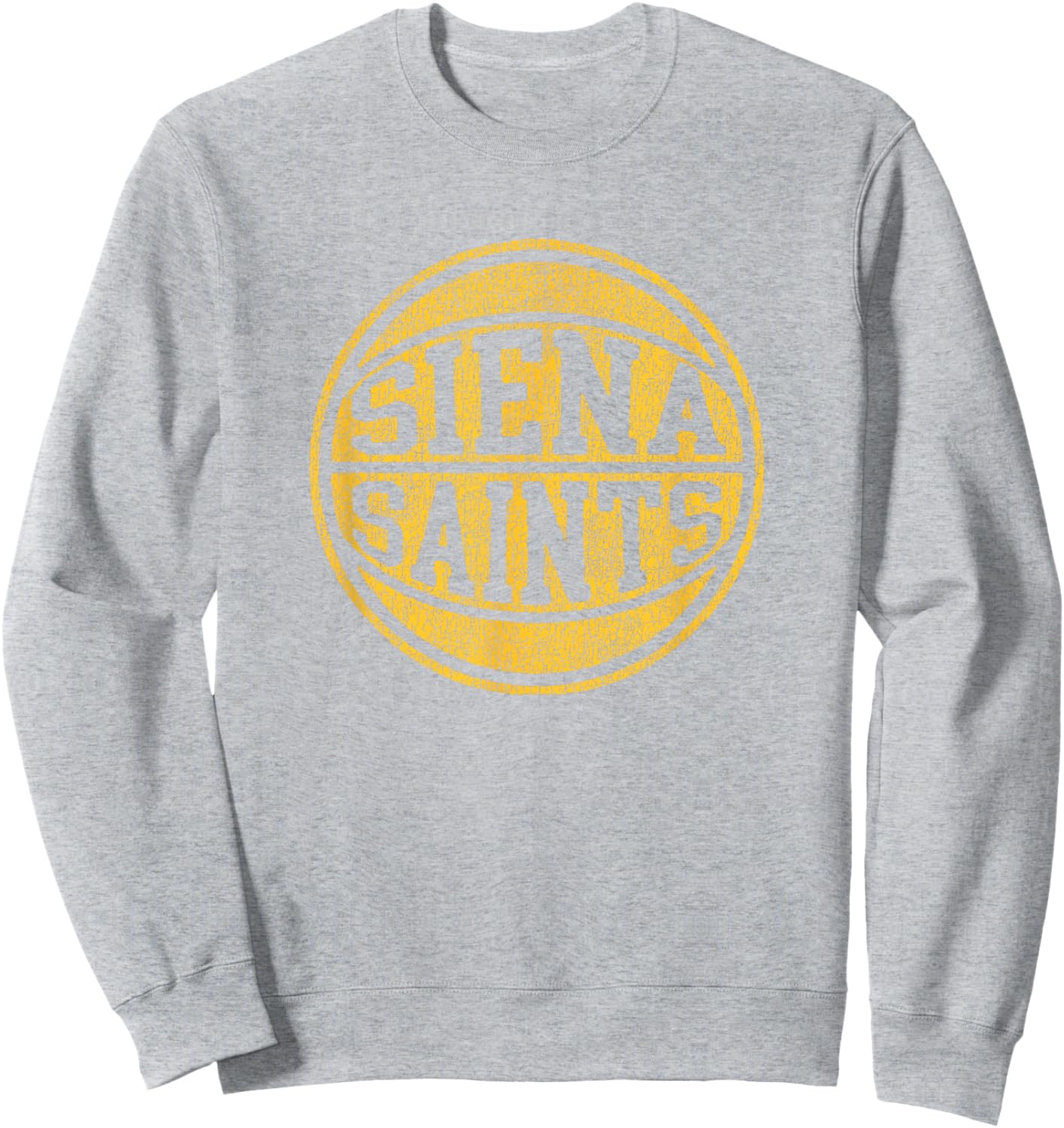 Siena College Distressed Vintage 70s Basketball Sweatshirt - Sweatshirt | Ash