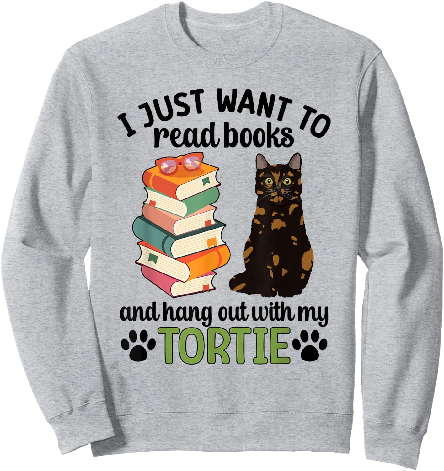 Hang Out with My Tortie Cat Owner Tortoiseshell Cat Lover Sweatshirt - Sweatshirt | Ash