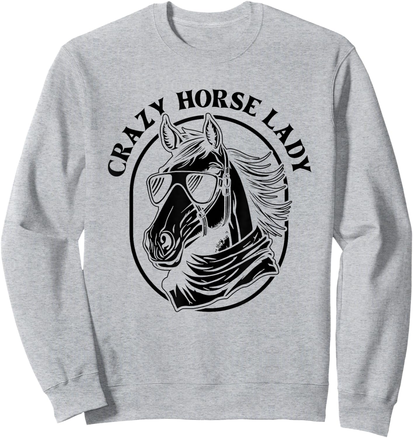 Equestrian Horse Riding Horse Sweatshirt - Sweatshirt | Ash