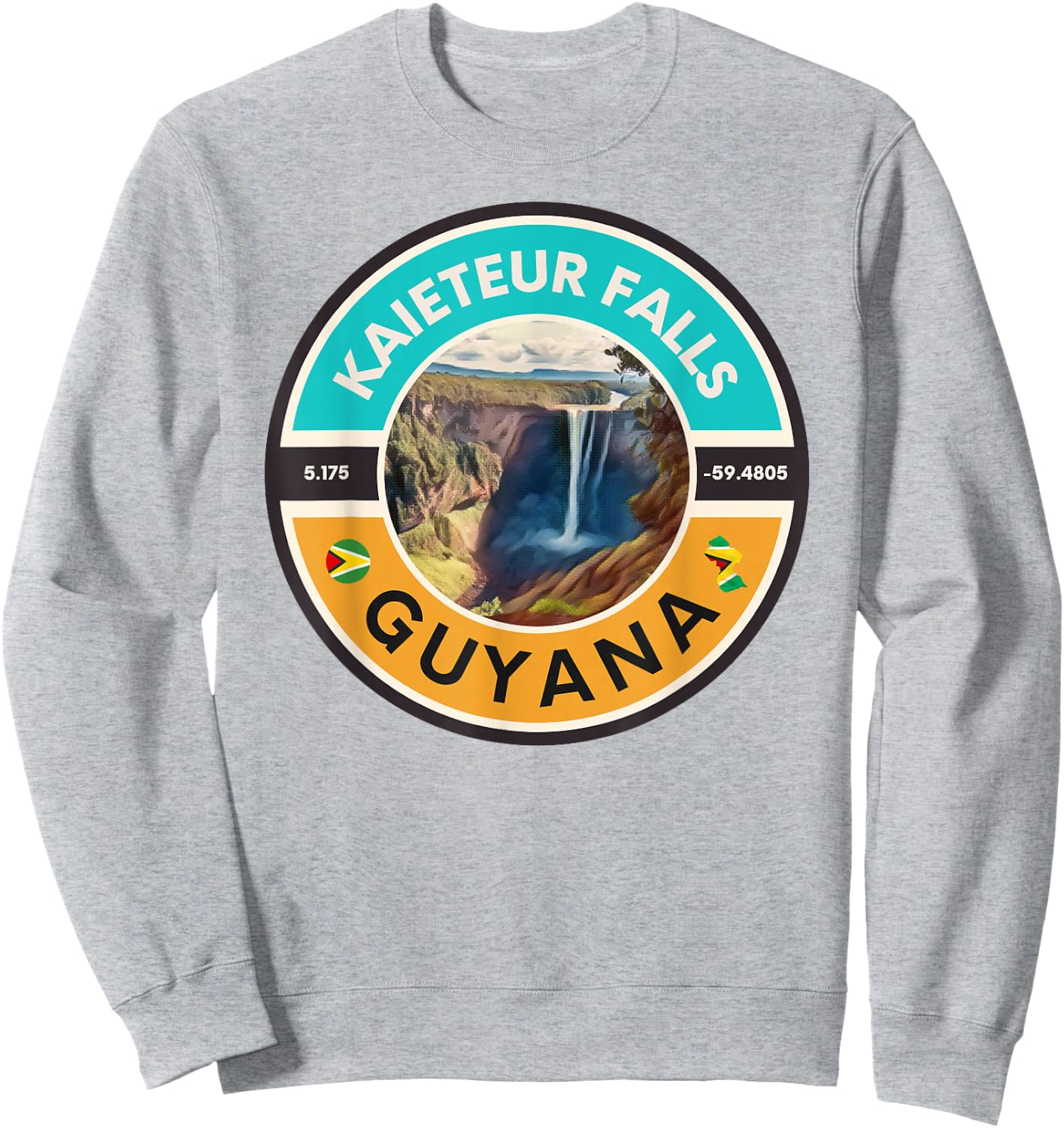 Kaieteur Falls Guyana - Geographic Location Sweatshirt - Sweatshirt | Ash