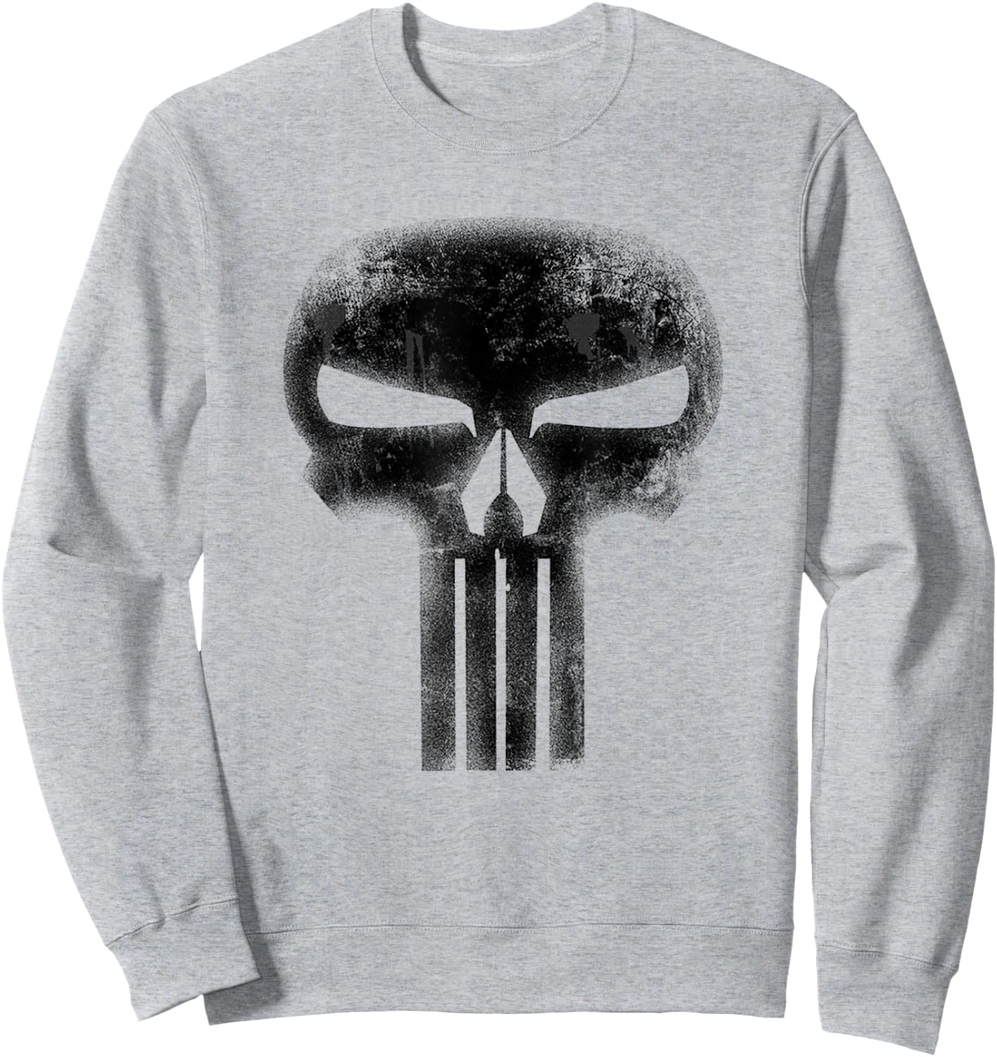 Marvel Comics Retro Classic The Punisher Black Skull Logo Sweatshirt - Sweatshirt | Ash