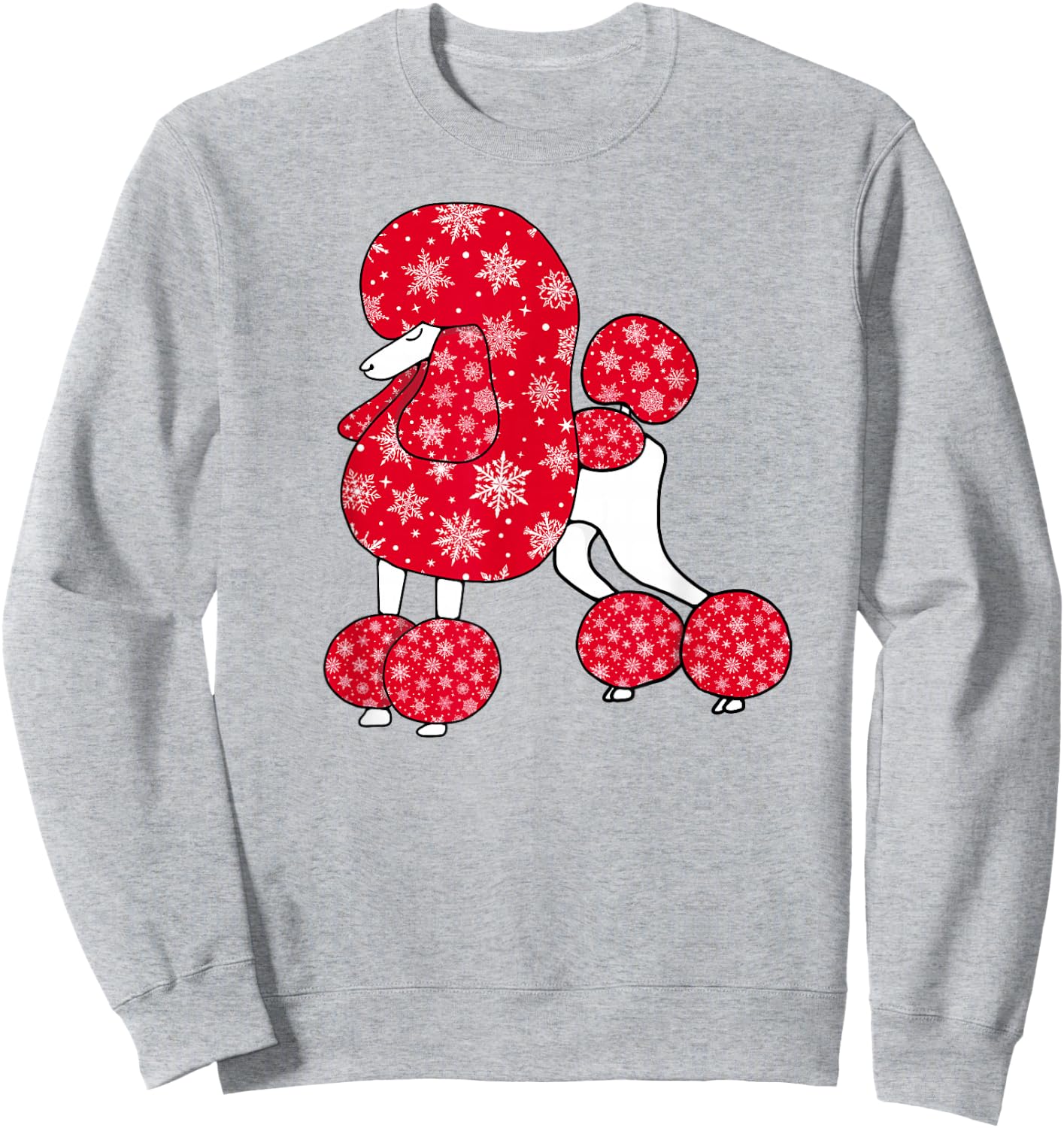 Cute Christmas Poodle For Standard Poodle Lovers Sweatshirt - Sweatshirt | Ash