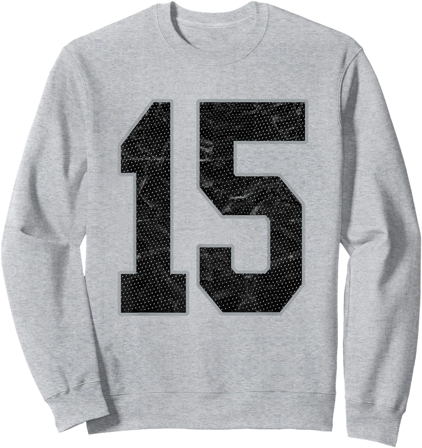 Number 15 Numbered Uniform Sports Team Jersey 15th Birthday Sweatshirt - Sweatshirt | Ash