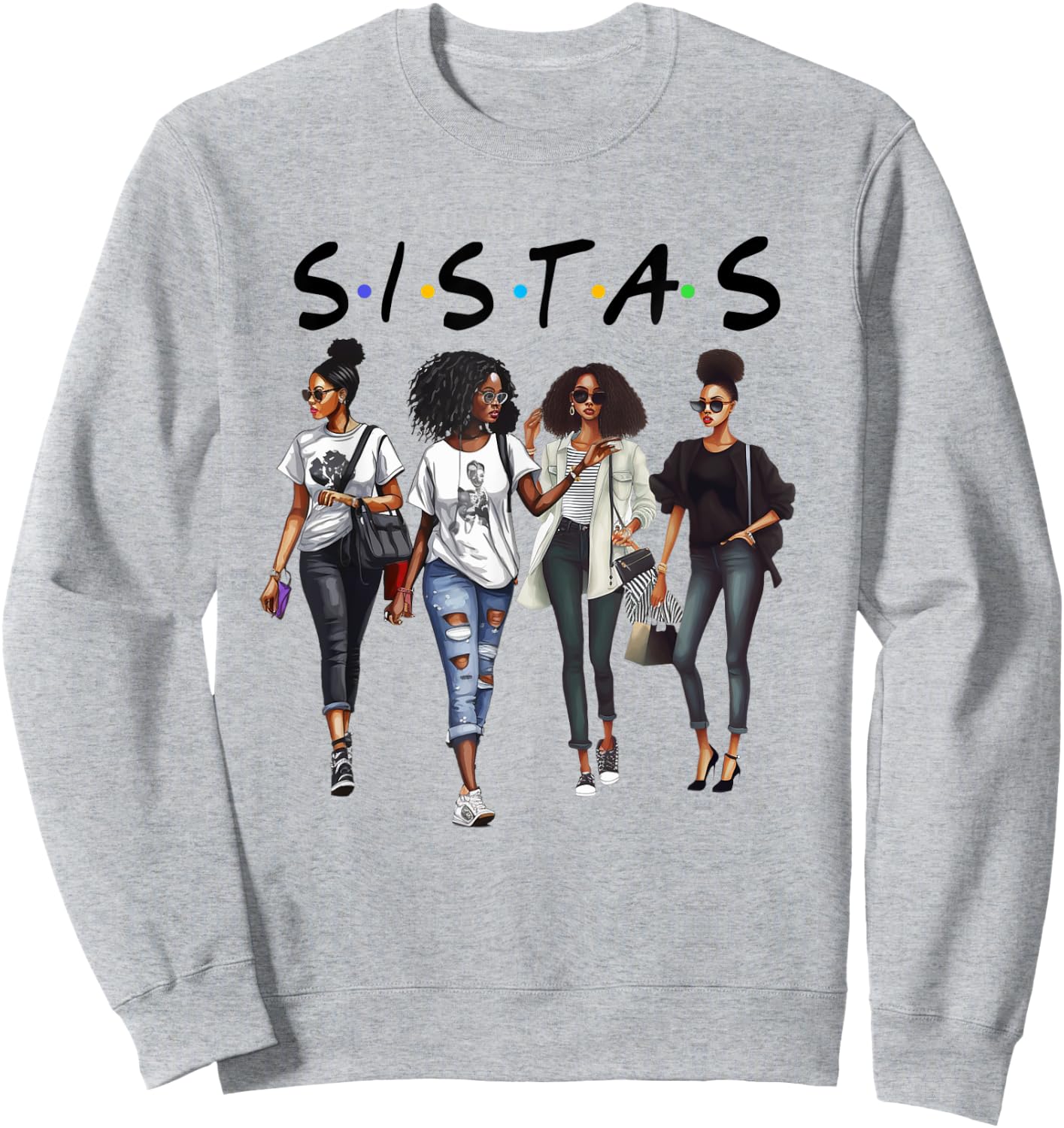Black Melanin Queen Curly Natural Afro Girl African American Sweatshirt - Sweatshirt | Ash