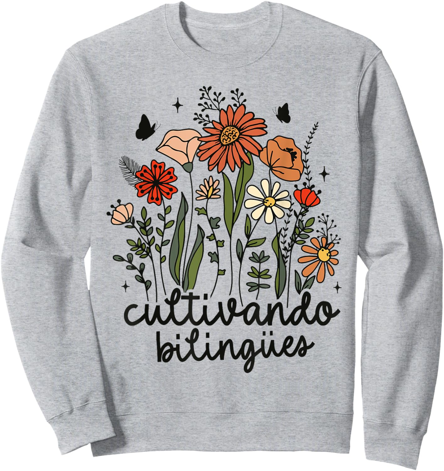 Cultivando Bilingues Dual Language Crew Bilingual Teacher Men Women Girls Kids Sweatshirt - Sweatshirt | Ash