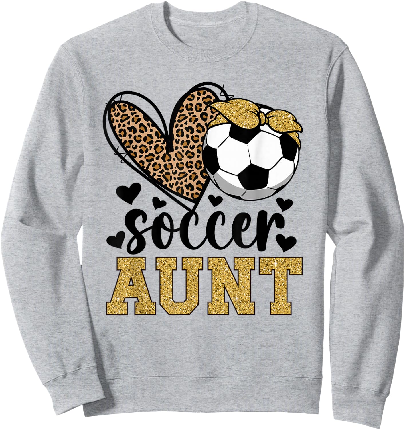 Soccer Aunt Heart Soccer Auntie Of A Soccer Player Aunt Sweatshirt - Sweatshirt | Ash