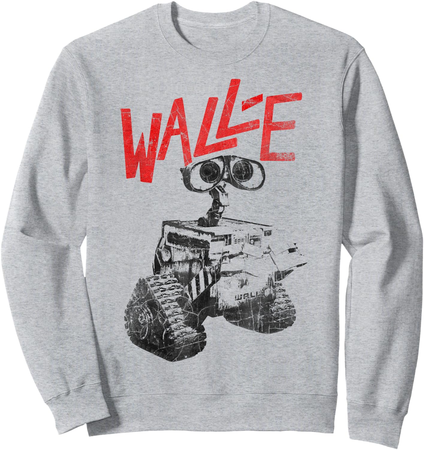 Disney Pixar Wall-E Vintage Grunge Wall-E Sweatshirt - Sweatshirt | Ash